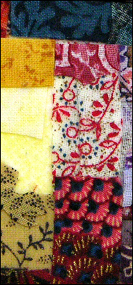 Stacked - Fabric Collage Art