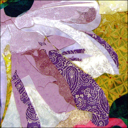 Unfolded Detail - Fabric Collage Art